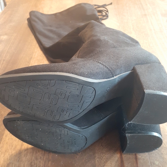 Wide Calf/Wide Width Over-The-Knee Black Boots - Picture 3 of 12